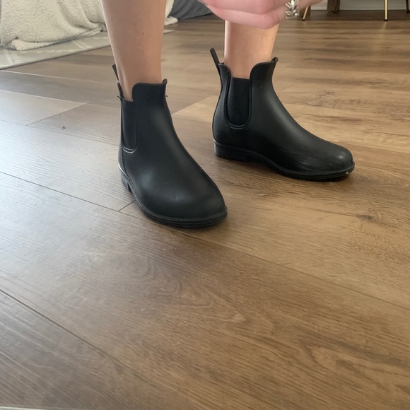 Matte Black Rain Boots - Picture 2 of 2